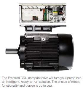 Emotron frequency inverter CDU/CDX series is ready-to-run pump with built-in intelligence