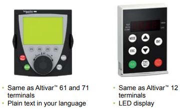 Schneider Electric drive Altivar 312 series remote HMI terminals
