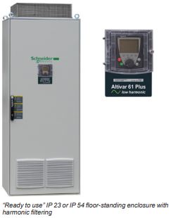 Schneider Electric drive Altivar 61 Plus series “Ready to use” IP 54 floor-standing enclosure
